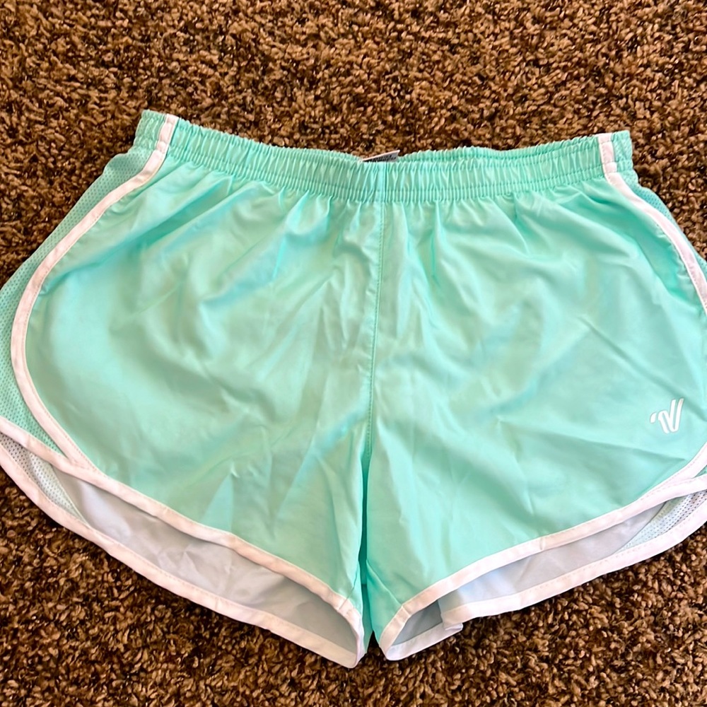 Turquoise Varsity Shorts